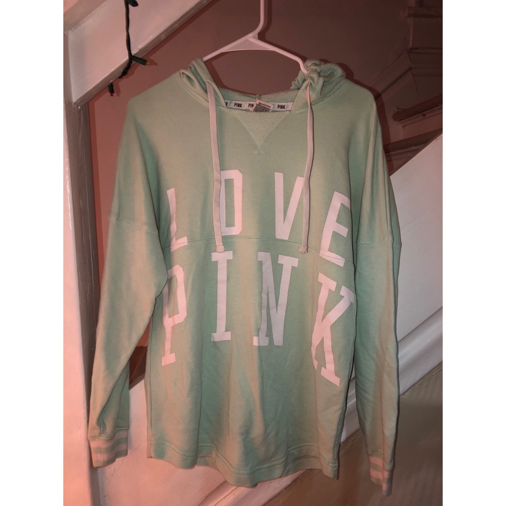 PINK Mint Green Hoodie